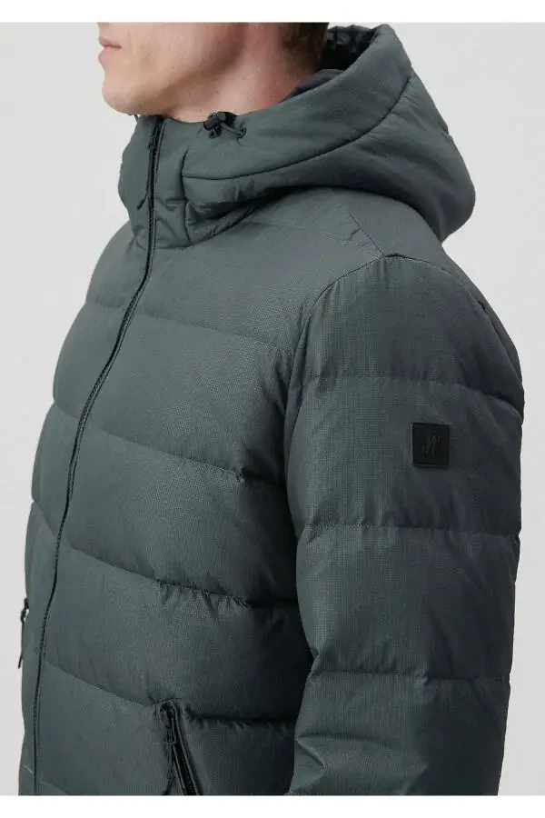 Green Hooded Puffer Jacket (0110193-71598) - 5