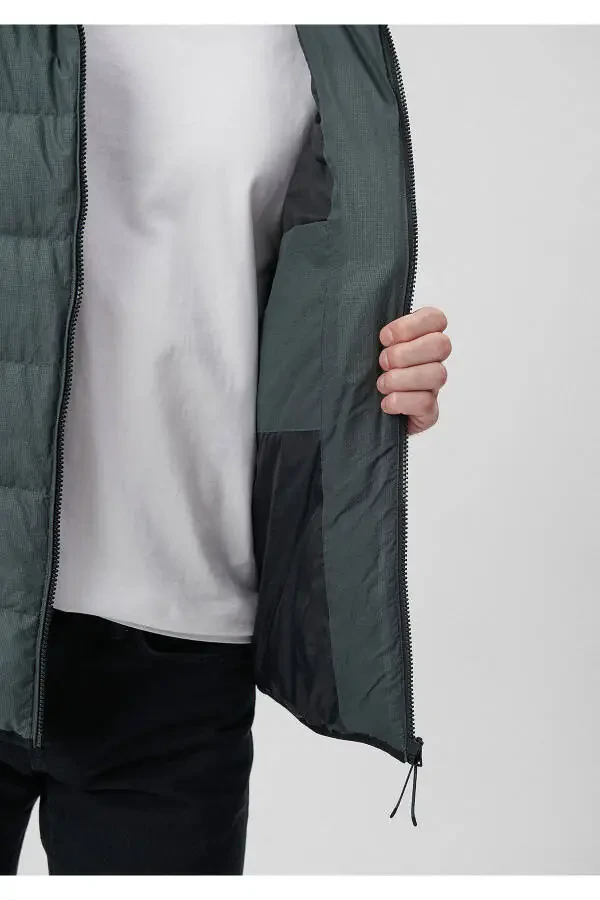 Green Hooded Puffer Jacket (0110193-71598) - 6