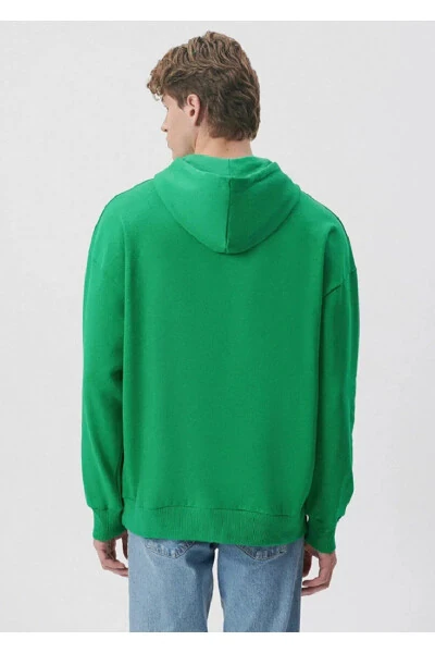 Green hooded sweatshirt for men - MAVI (1)