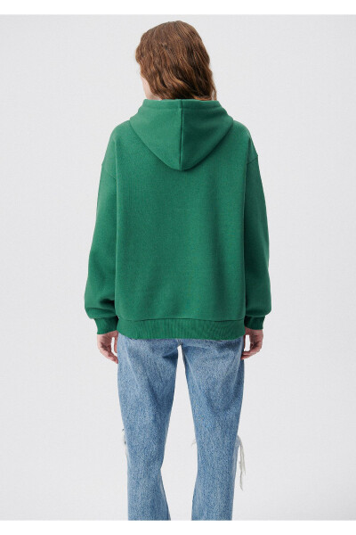 Green Hoodie with Logo Print 1600361-71892 - 20