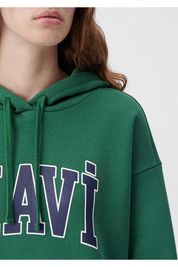 Green Hoodie with Logo Print 1600361-71892 - 21