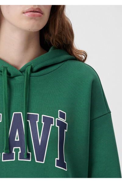 Green Hoodie with Logo Print 1600361-71892 - 16