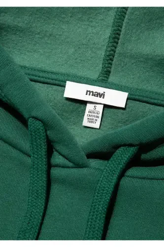 Green Hoodie with Logo Print 1600361-71892 - 8