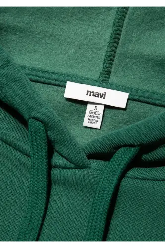 Green Hoodie with Logo Print 1600361-71892 - 8