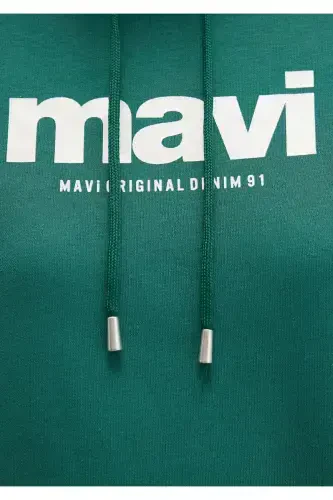 Green Hoodie with Logo Print 168334-71874 - 6