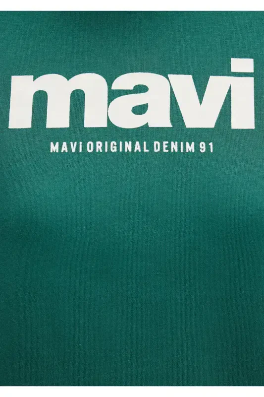 Green Hoodie with Logo Print 168334-71874 - 8