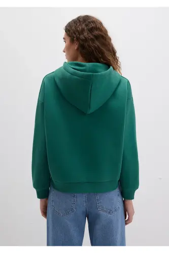 Green Hoodie with Logo Print 168334-71874 - 4