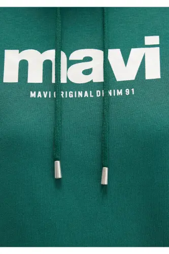 Green Hoodie with Logo Print 168334-71874 - 6