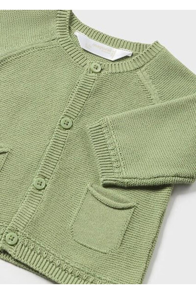 Green Knit Cardigan for Baby Boy 01380-088 - 4