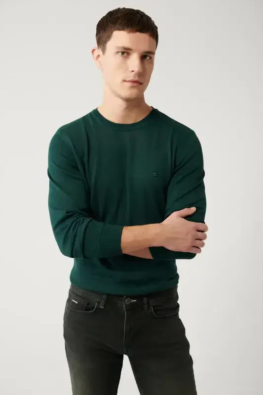 Green Knit Sweater - AVVA