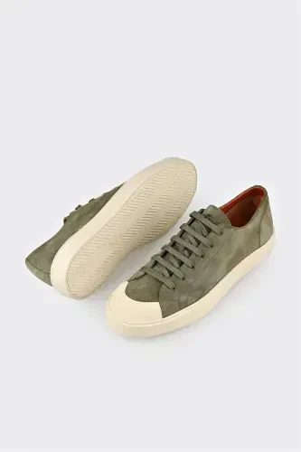 Green Leather Men's Sneaker - 3