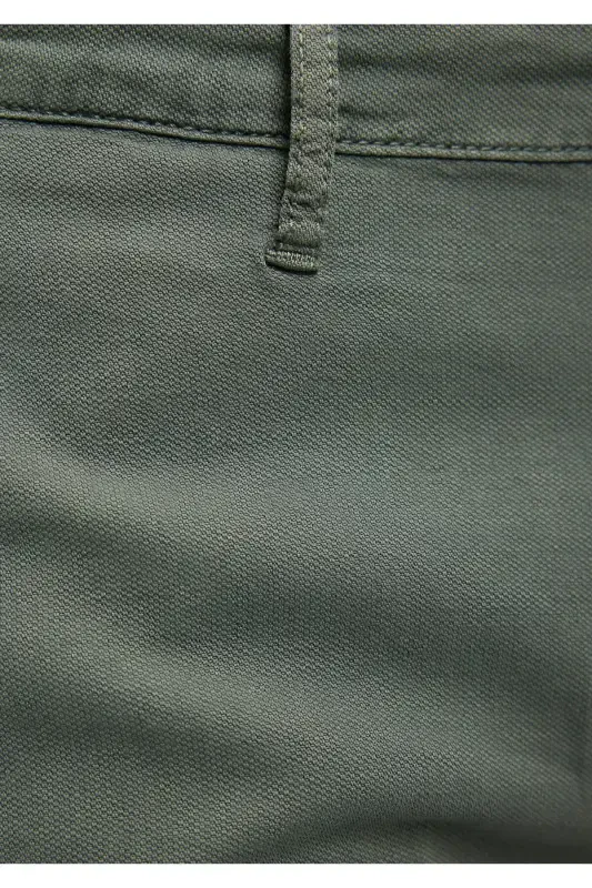 Green Linen Blend Chino Shorts 0436187704 - 7