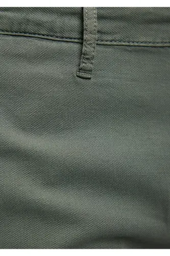 Green Linen Blend Chino Shorts 0436187704 - 7