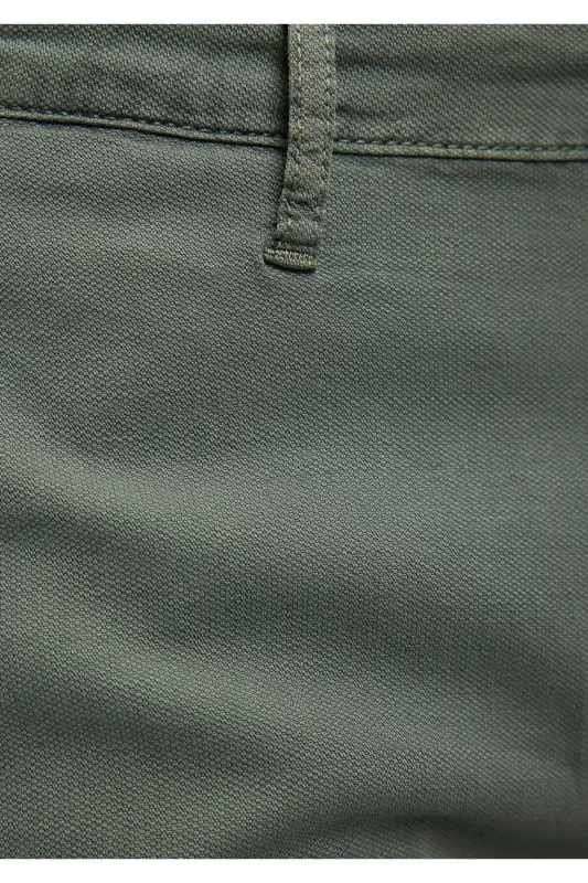 Green Linen Blend Chino Shorts 0436187704 - 7