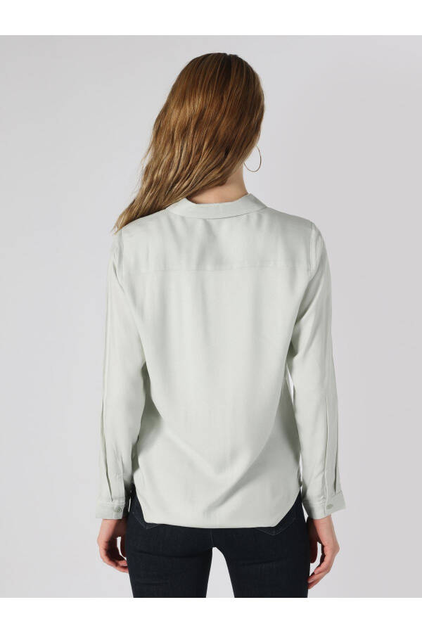 Green long sleeve regular fit shirt for women (Cl1048443) - 2