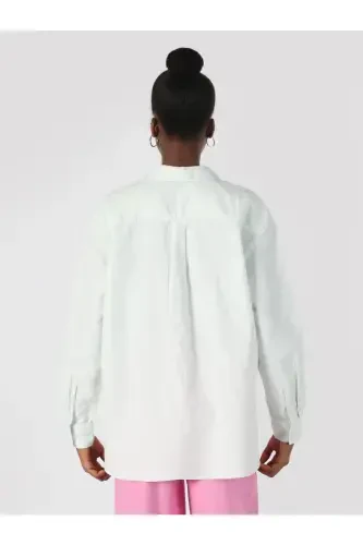 Green, long-sleeved, regular fit shirt for women - COLIN’S (1)