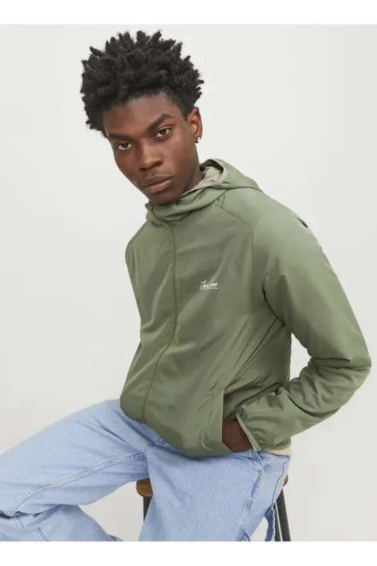 Green men's jacket JJOLIVER JACKET - JACK & JONES