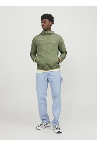 Green men's jacket JJOLIVER JACKET - 4