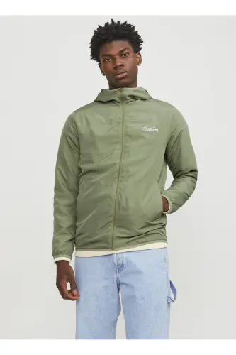 Green men's jacket JJOLIVER JACKET - 3