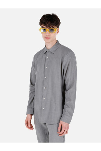 Green men's shirt - 1