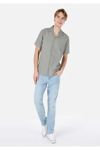 Green Men's Shirt S/S - 3
