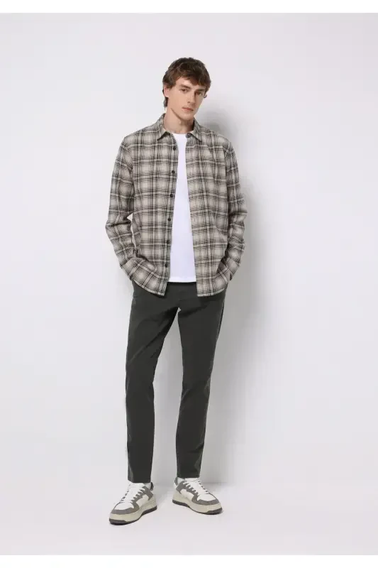 Green men's trousers - 1