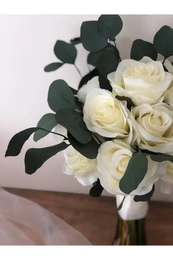 Green Populus Bouquet - Shock Bouquet - Artificial Bouquet - Rose Bouquet - Hand Bouquet - Hand Flower - 2