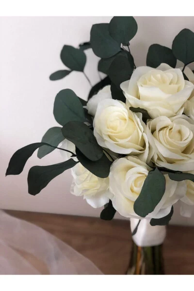 Green Populus Bouquet - Shock Bouquet - Artificial Bouquet - Rose Bouquet - Hand Bouquet - Hand Flower - 5