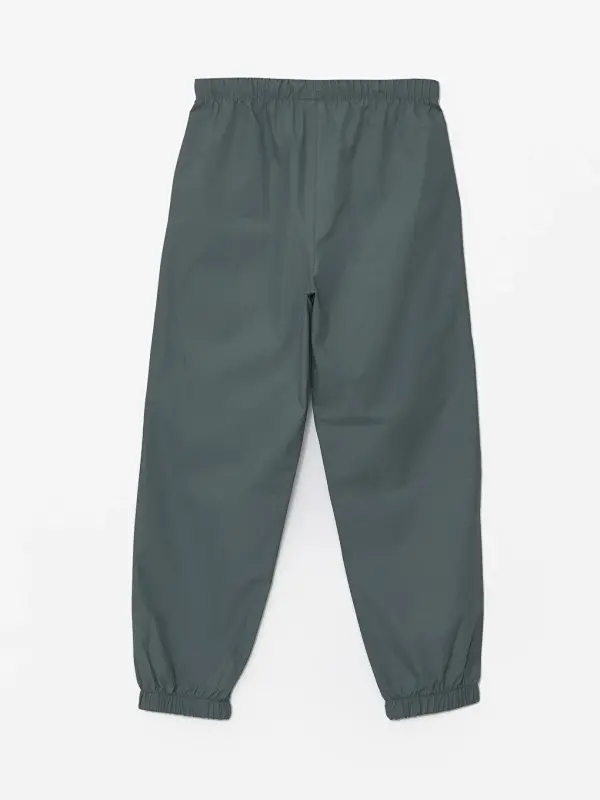 Green Regular Fit Elastic Waist Boys Jogger Pants-Green - 2