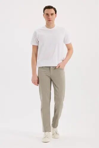 Green Slim Fit 5 Pocket Sports Trousers 