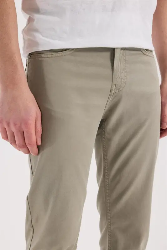 Green Slim Fit 5-Pocket Sports Trousers - 3