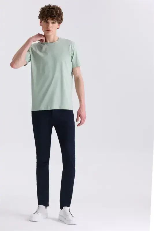 Green Slim Fit Crew Neck T-Shirt - 2