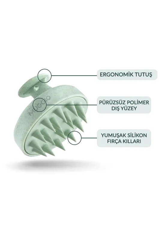 Green Soft Silicone Hair Care Massage Comb Shower Hair Scalp Massage Brush-green - 2