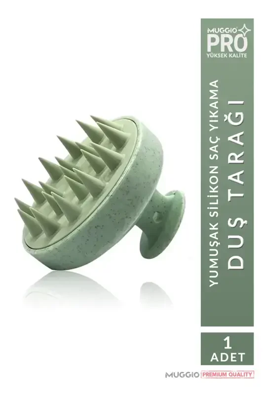 Green Soft Silicone Hair Care Massage Comb Shower Hair Scalp Massager Brush-green - 4