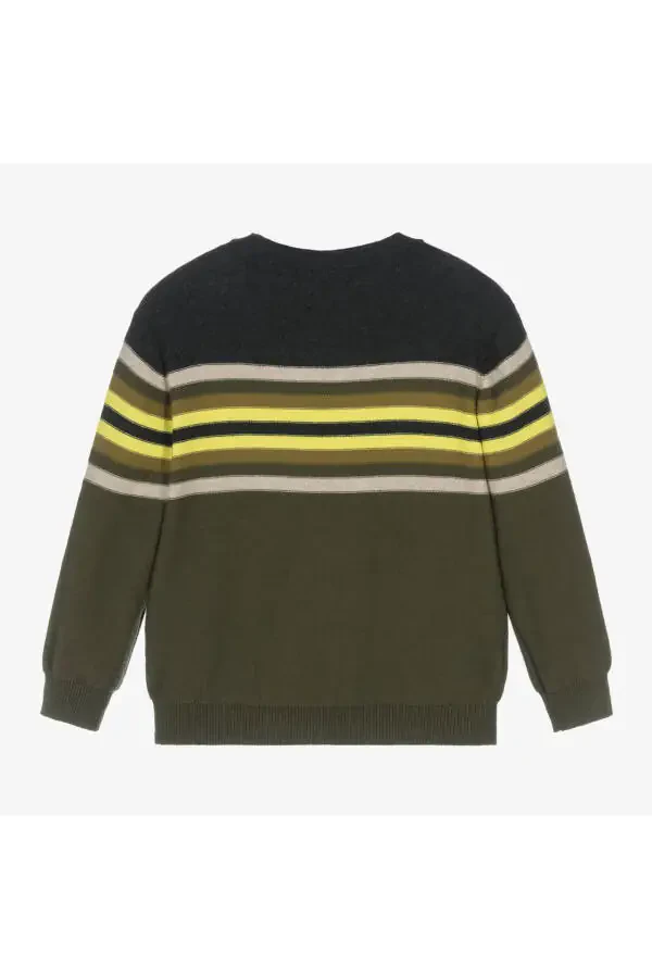 Green Striped Boys Sweater 4351 - 2
