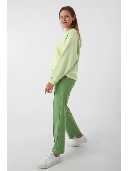 Green Sweatpants with Pockets - Green - 3