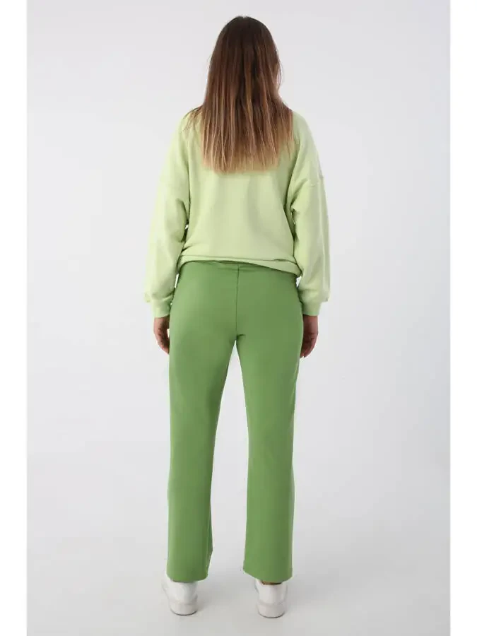 Green Sweatpants with Pockets - Green - 4