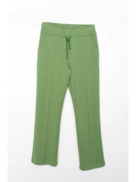 Green Sweatpants with Pockets - Green - 5