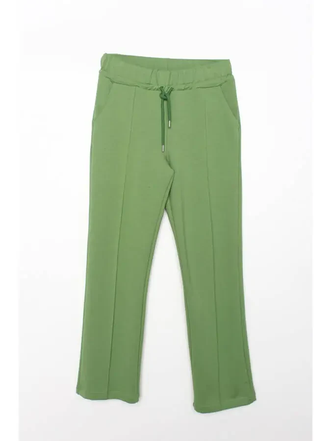 Green Sweatpants with Pockets - Green - 5