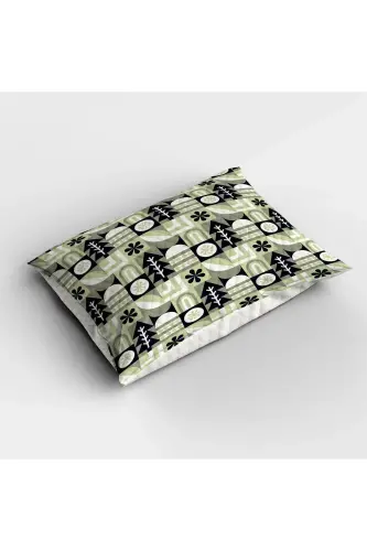 Green Teal Mottled Printed Single and Kids Pique Set-Pattern - ELSE DEKOR (1)