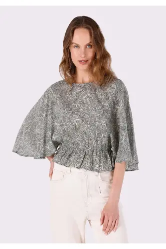 Green Women's Blouse (Short Sleeve) - 1