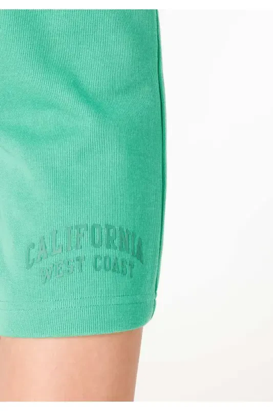 Green Women's Elastic Shorts - 5