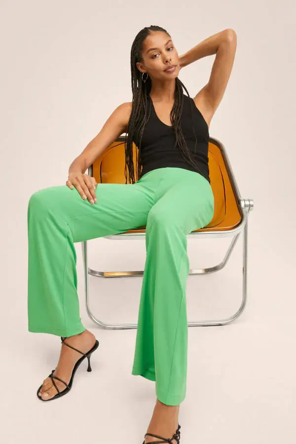 Green Women's Pants 27087747 - 6