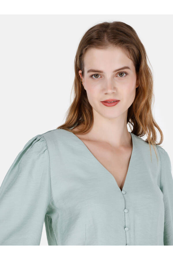 Green women's shirt - 1