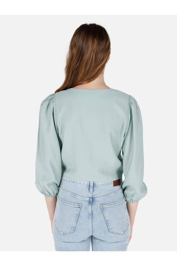 Green women's shirt - 3