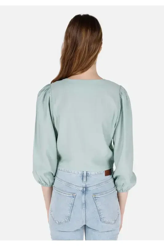 Green women's shirt - 2