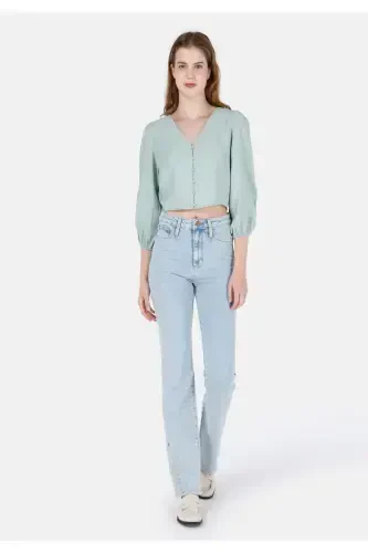 Green women's shirt - 3