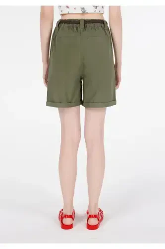 Green women's shorts - 2