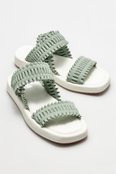 Green Women's Sports Sandals - ELLE SHOES (1)