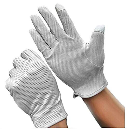 Greenery-GRE Driving Gloves for Men Women Cotton Non Slip Touchscreen UV Sun Protection Gloves for Cycling Motorcycle Camping - 1